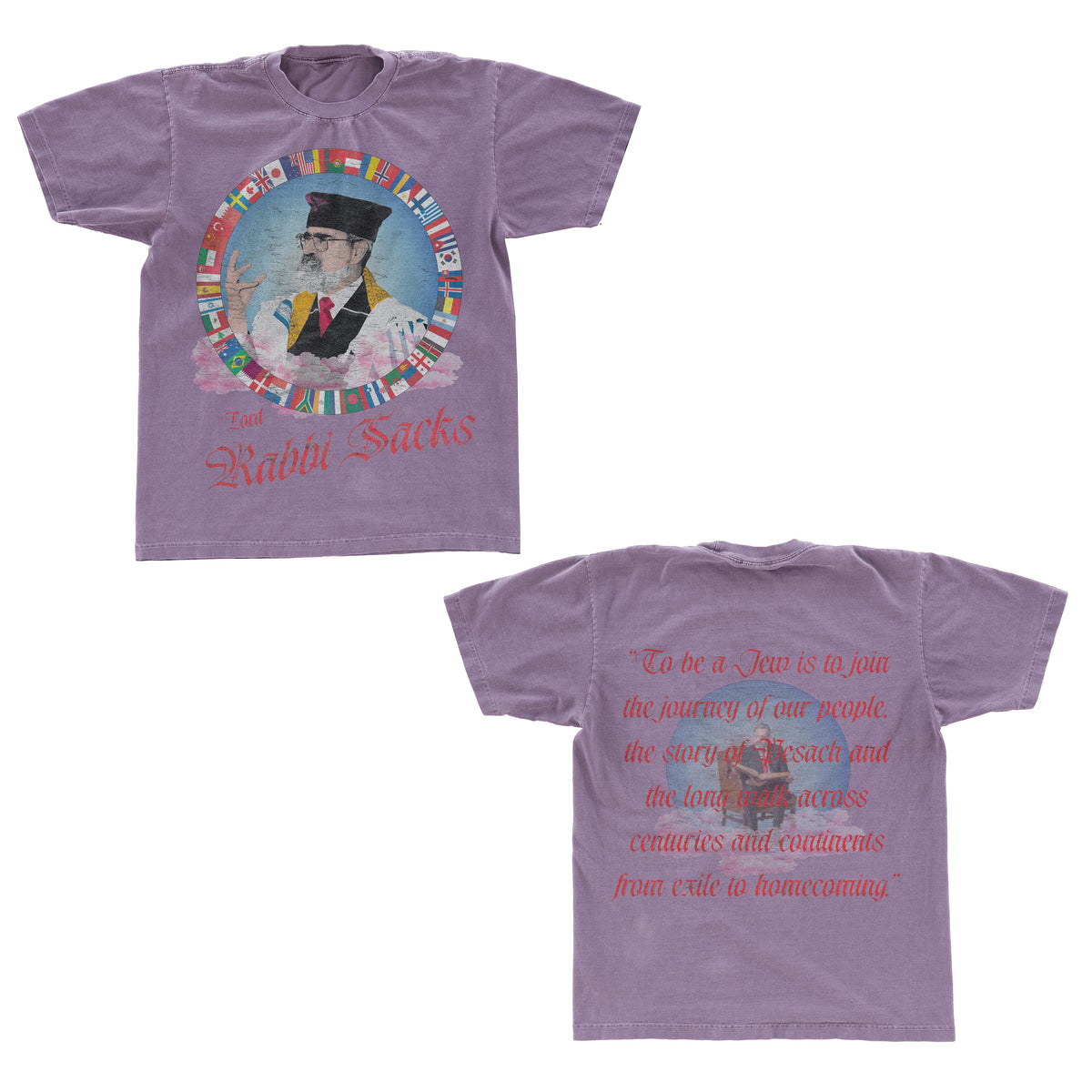 "RABBI SACKS" Double Sided Vintage Tee