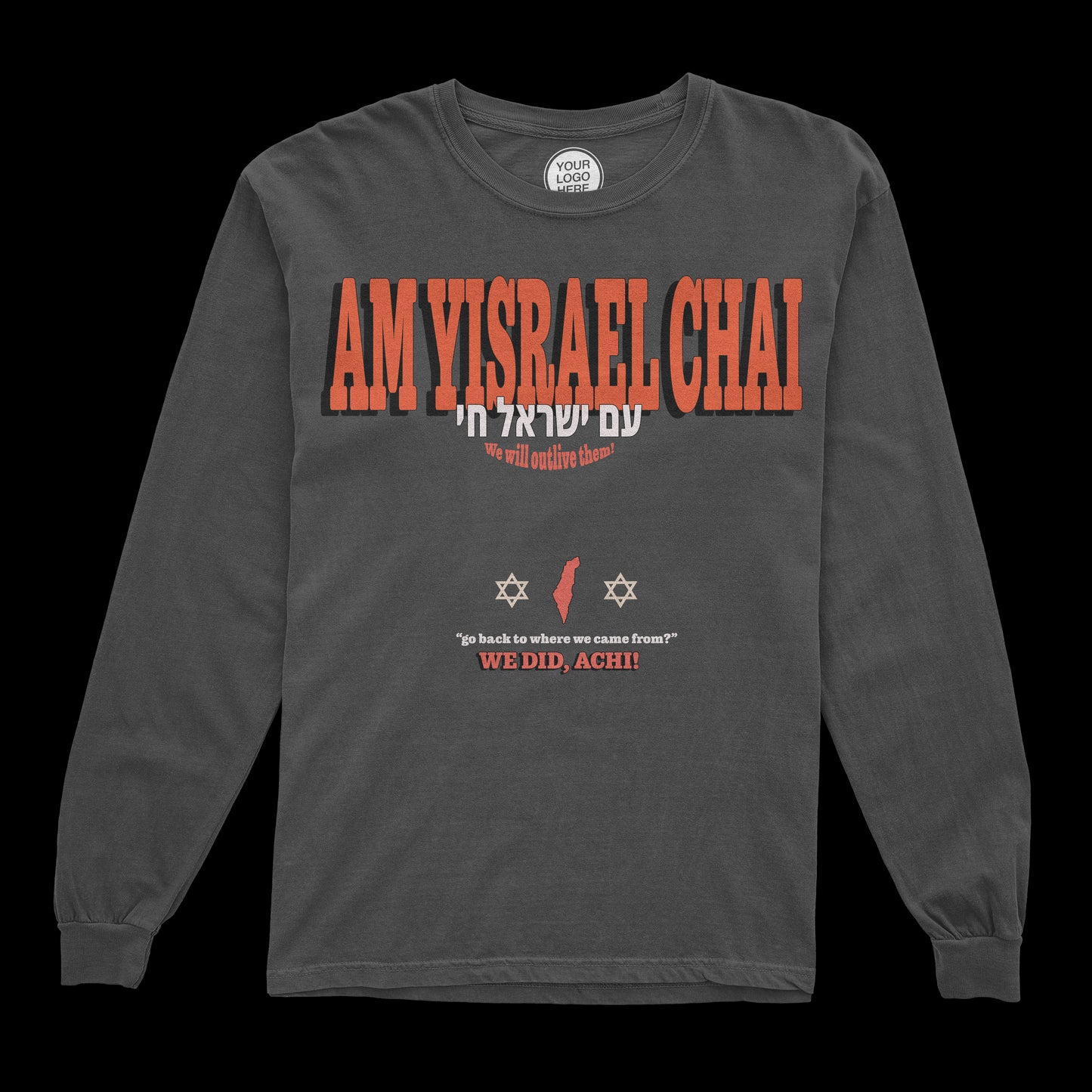 "AM YISRAEL CHAI" Vintage Longsleeve